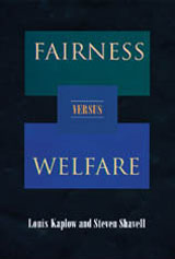 Book cover, Fairness Versus Welfare